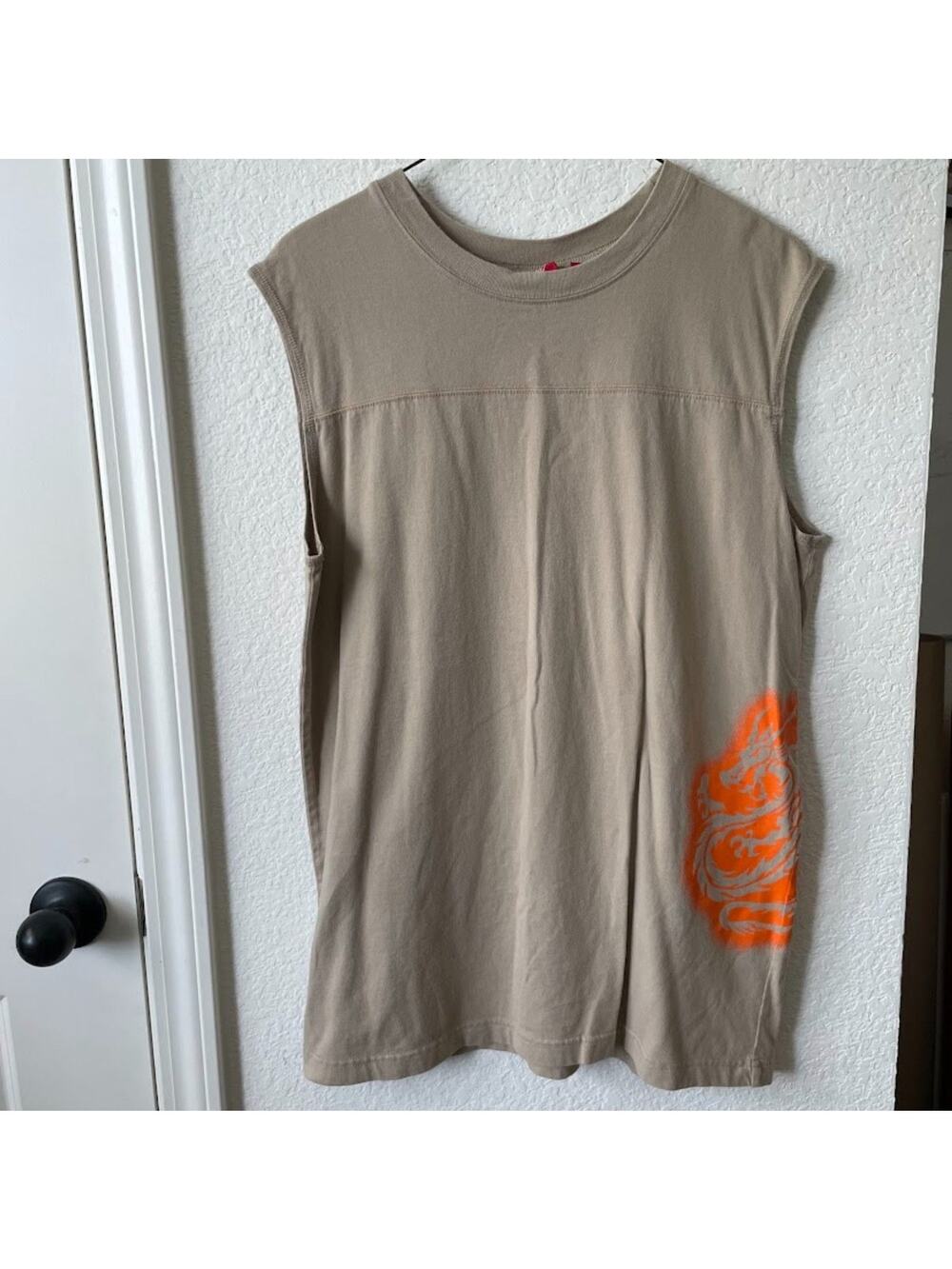 Vintage Y2K 2000s Mossimo Airbrush Dragon Side Graphic Tank Sz XL